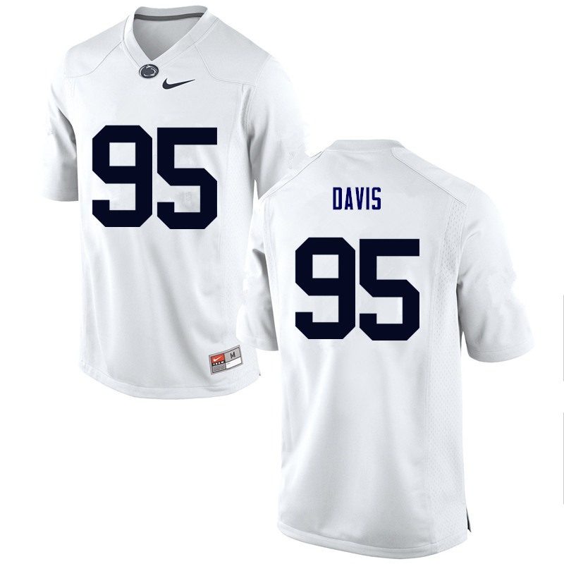 NCAA Nike Men's Penn State Nittany Lions Tyler Davis #95 College Football Authentic White Stitched Jersey KCM8798FZ